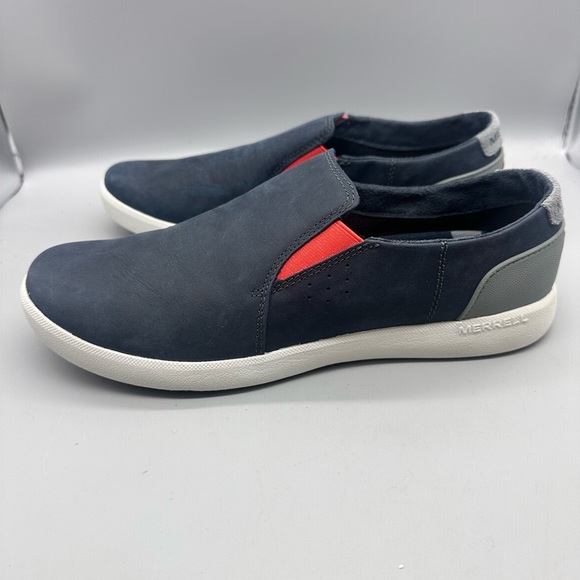 Merrell Men's Dark Blue and Red Loafers - Picture 1 of 9